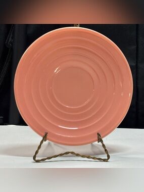 Vintage Hazel Atlas Moderntone Platonite Pink Pastel Saucers Set of 4